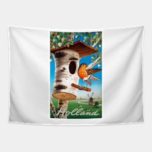 Vintage Travel Poster  The Netherlands Holland Tapestry