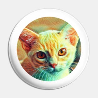 Bright-Eyed floppy cat Pin