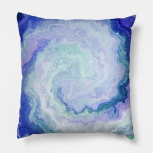 Ocean Wave Pastel Marble Watercolor Pillow