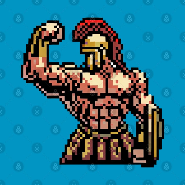 spartan strong pixel art by maricetak