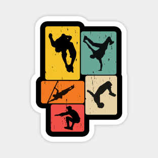 Parkour Freerunner Traceur Retro Freerunning Magnet