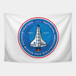 NASA Space Shuttle Clock Tapestry