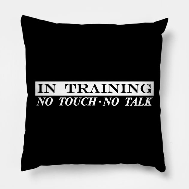 in training no touch no talk Pillow by NotComplainingJustAsking