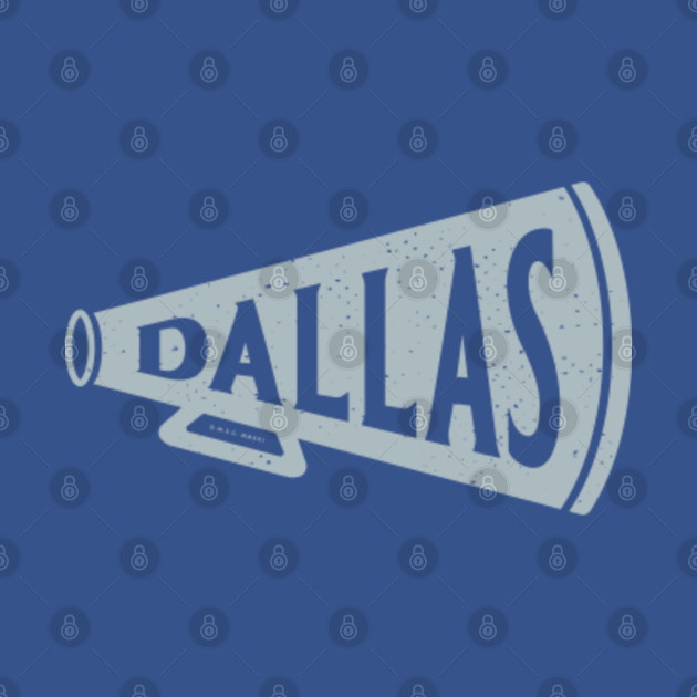 Discover Vintage Megaphone - Dallas Cowboys (Silver Dallas Wordmark) - Dallas Cowboys - T-Shirt
