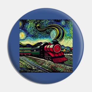 Starry Night Wizarding Express Train Pin
