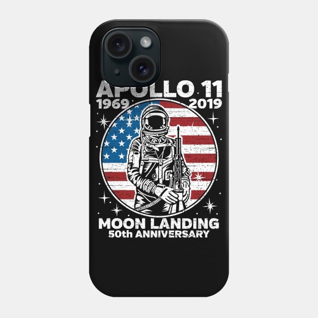 NASA Apollo 11 50th Anniversary Moon Landing Phone Case by RadStar