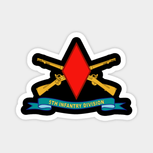 5th Infantry Division - SSI w Br - Ribbon X 300 Magnet