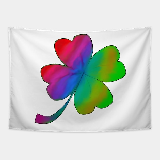 rainbow clover Tapestry by RAINBOWZEBRA