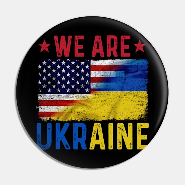 We Are Ukraine USA American Ukrainian Flag America Roots Pin by carasantos