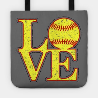 Vintage LOVE Girl's Softball Fastpitch Softball Lover Fast Pitch Tote