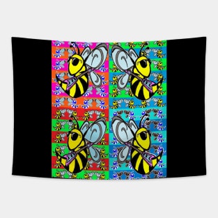 Bass,guitar,pop,art,bee,bees,rocker by LowEndGraphics Tapestry