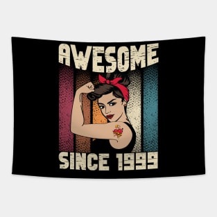 Awesome since 1999,23th Birthday Gift women 23 years old Birthday Tapestry