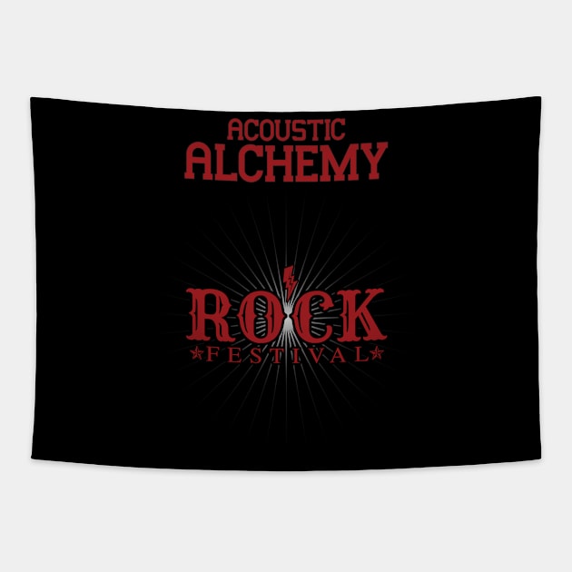 Acoustic Alchemy Red Dust & Spanish Lace Tapestry by okefandi