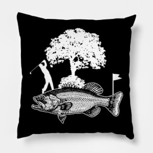 Bass Fish Golf Pillow