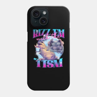 Rizz Em With The Tism Frog Funny Autism Awareness Meme Phone Case