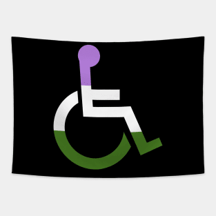 Disabled Genderqueer Pride Tapestry