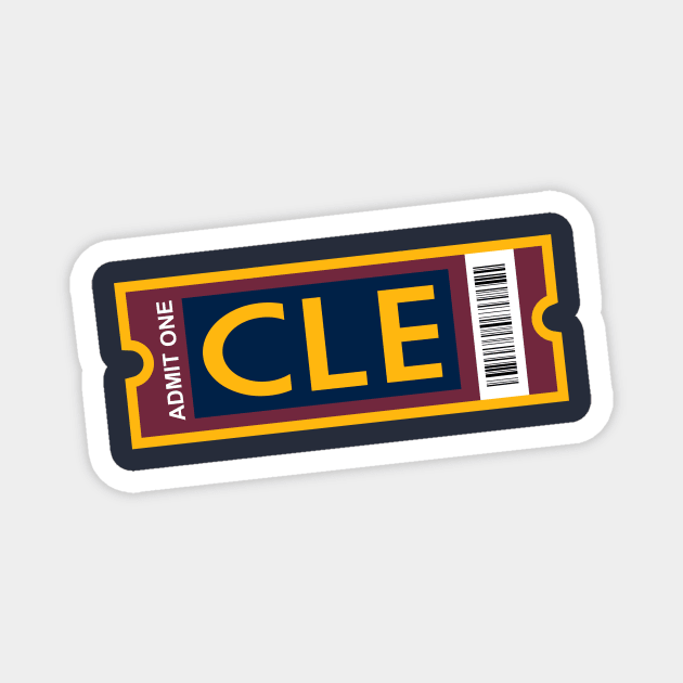 CLE Bball Ticket Magnet by CasualGraphic