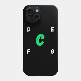 t-shirt with letter C Phone Case