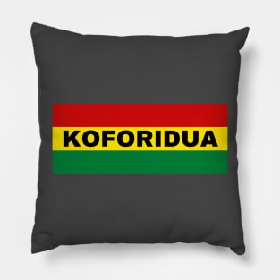 Koforidua City in Ghana Flag Colors Pillow