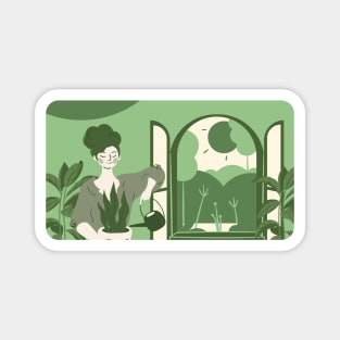 Greeny Green Garden Magnet