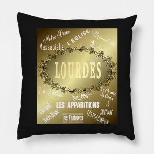 Our Lady of Lourdes Virgin Mary France Saint Pillow