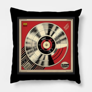 Record Store Merch Vinyl Record Platinum Red Pillow