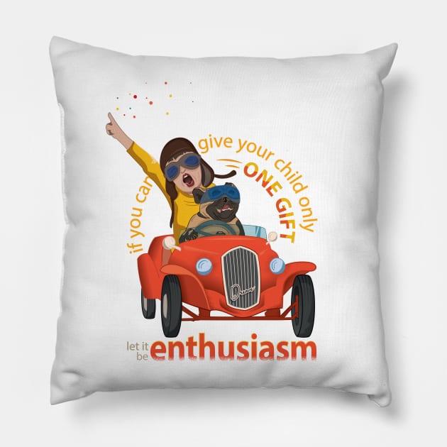 Let it be enthusiasm Pillow by CandyUPlanet