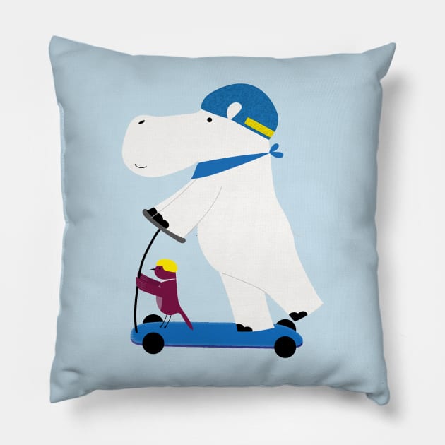 Hippo Pillow by grafart