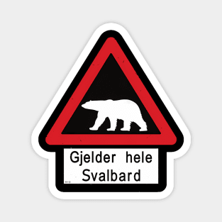 Svalbard Polar Bear Sign T Gjelder Norway Magnet