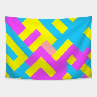 Abstract Geometric Pattern - pop art Heart Tapestry