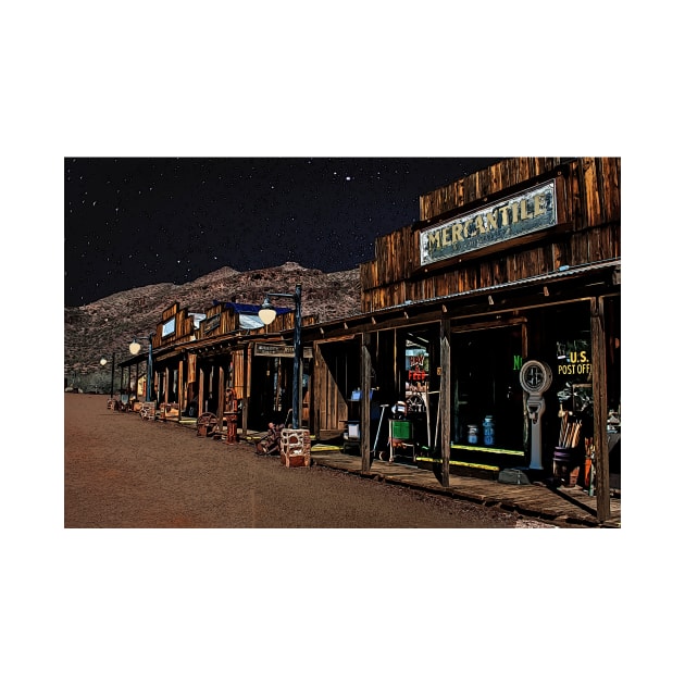 Arizona Ghost Town at Night by LarryNaderPhoto