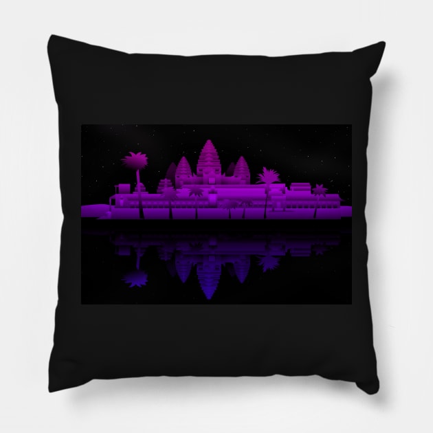 Angkor Wat Nights Pillow by itsmidnight