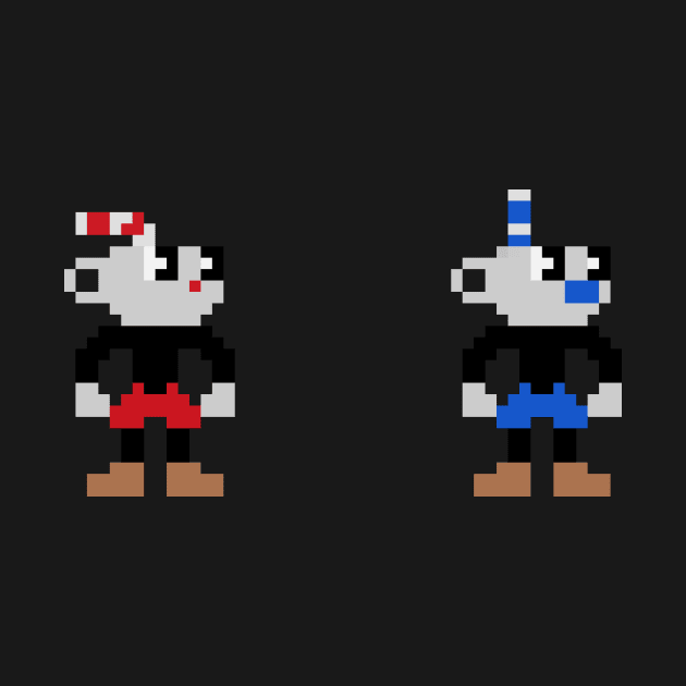 Cuphead 8 Bit Pixelart by Azrakil