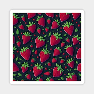 Strawberry Pattern Magnet