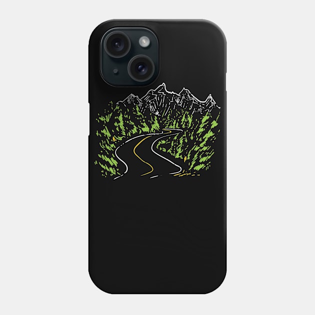 Travel Road Trip Mountains Phone Case by Shirtbubble