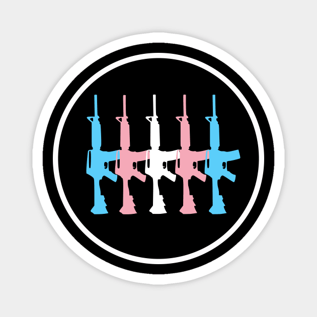 Transgender Pride Flag Rifles Magnet by Shared Reality Shop