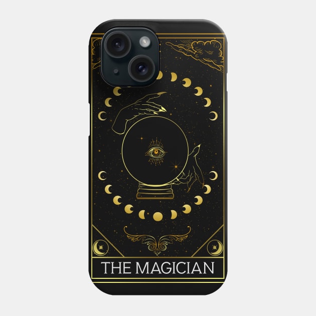 Major Arcana The Magician Tarot Card Phone Case by StilleSkyggerArt