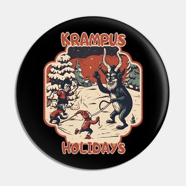 Krampus holidays Pin by Ilustradamus