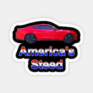 America's Steed - Red Magnet