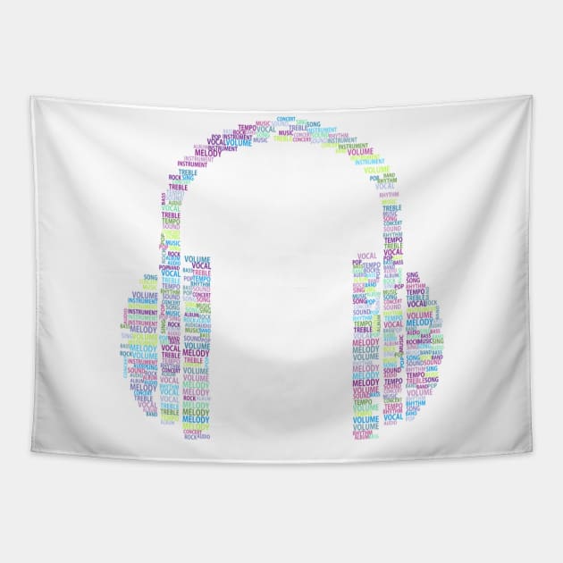 headphones Tapestry by Squallp