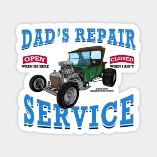 Dad's Repair Service Classic Car Hot Rod Novelty Gift Magnet