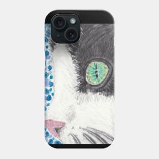 Cat up close face art Phone Case