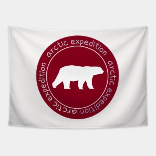 arctic expedition,polar bear Tapestry