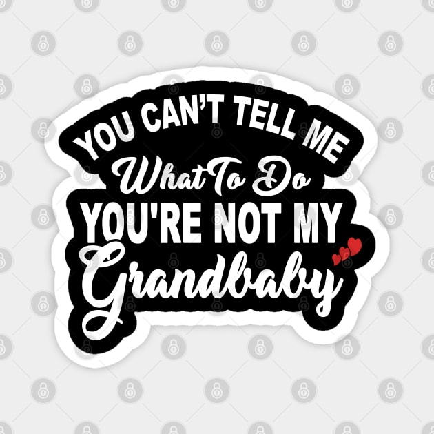 You Can't Tell Me What To Do You're Not My Grandbaby Magnet by ZimBom Designer