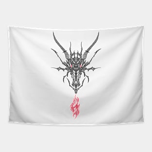 Danger white dragon Tapestry