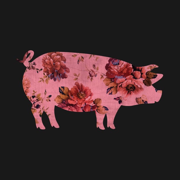 Pig and Roses Animal Farm by Inogitna Designs