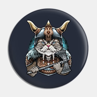 Viking Cat Pin