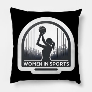 Courage on Court: Women in Sports Female Athlete Basketball Pillow