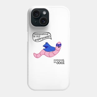 compost worm (superhero) Phone Case