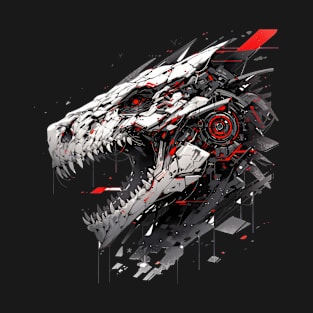 Mecha Tier Tiger Wolf Fuchs Dino Bär Cyborg T-Shirt